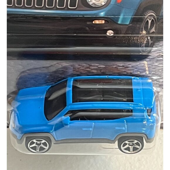 Jeep Renegade Matchbox 2019 Blue European Streets 2023 1:64 Diecast Car - Picture 5 of 7